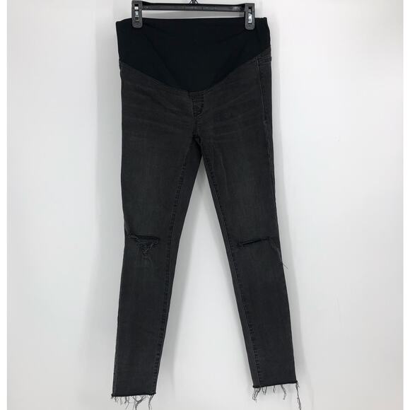 MADEWELL MATERNITY Over The Belly Skinny Jeans Size 23 High Rise Black Sea - Picture 4 of 10